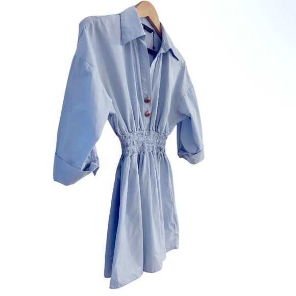 Zara Gold Button Mino Dress. - Picture 6 of 8